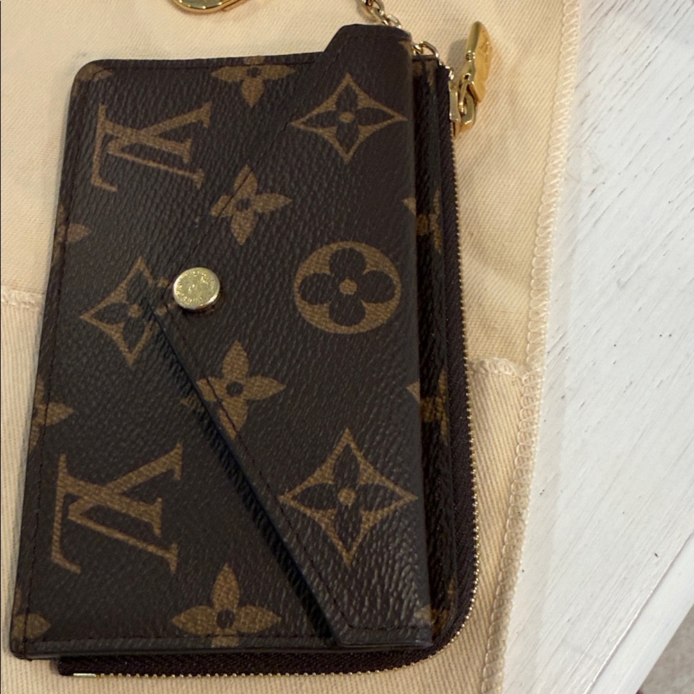 Louis Vuitton Brown and Tan Monogram Card Holder